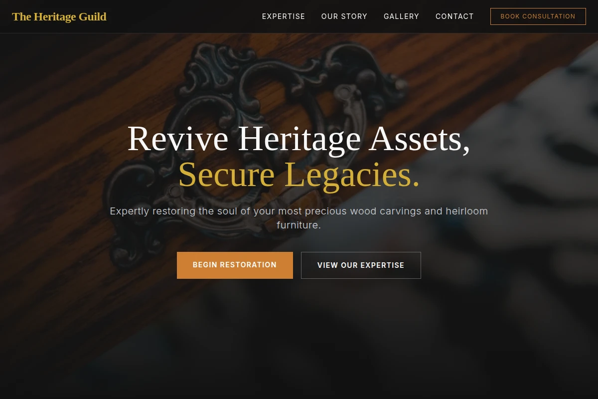 Carving Furniture Refinishing